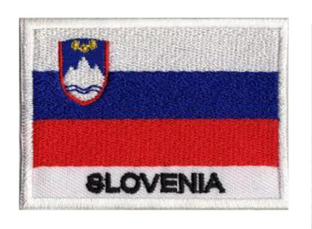 Insignia Eslovenia Parche Bandera Eslovenia 70 X 45MM Bordado de Costura