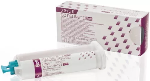 GC RELINE II SOFT CARTUCHO 48ml. DENTAL LINING MATERIAL.