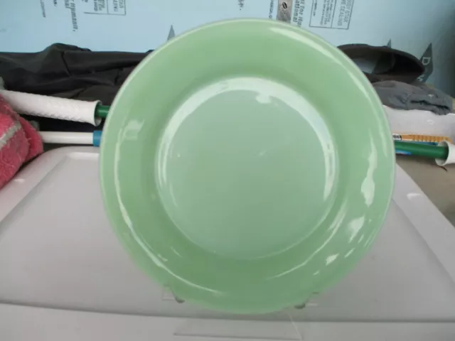 Fire King Jade-Ite G306 Dinner Plates With Logo