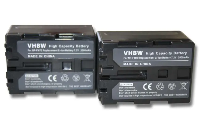 2x Batterie pour Sony DCR-TRV238E DCR-TRV240 DCR-TRV245 DCR-TRV25 2000mAh