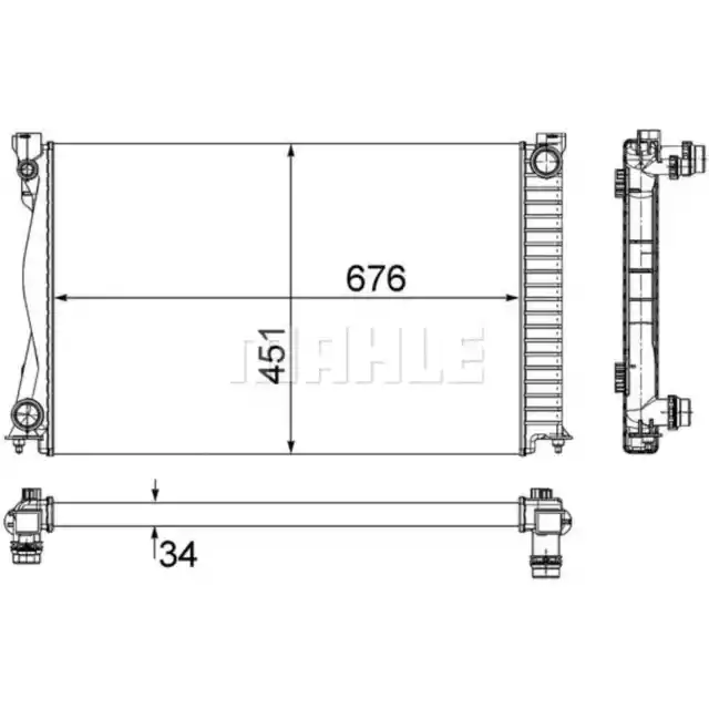 Kühler Motorkühlung MAHLE CR 1861 000S für Audi A6 C6 Avant Allroad