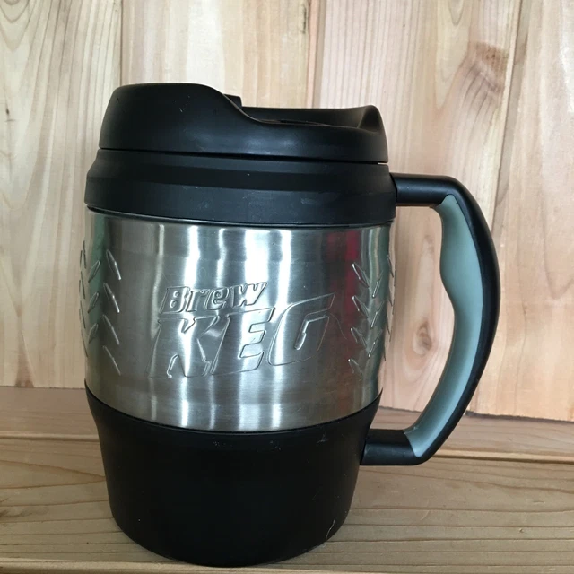 Brew Keg Classic Insulated 52oz Mug, 711 Logo Black With Bottle Opener.