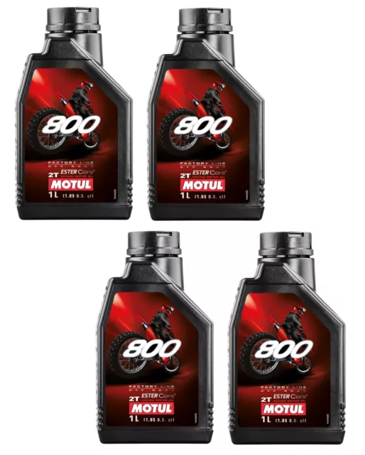 4l Motul 800 2T Factory Line Off Road Motoröl 4x1L Ester API TC 110083