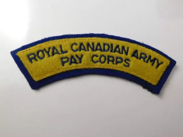 Royal Canadian Army Pay Corps  Patch  Badge Insignia Canada Forces