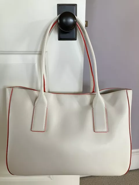 Kate Spade New York Large Leather Tote Hadley New Bond Street Clotted Cream NWT 3