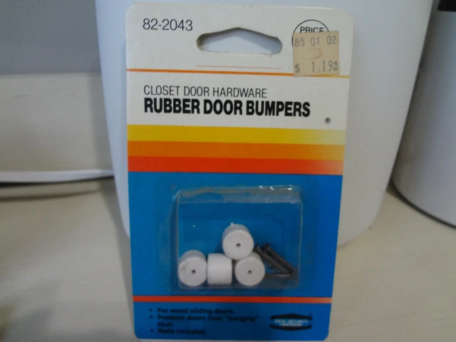 Closet Door Hardware - Rubber Door Bumpers 82-2043 for wood sliding doors qty 4