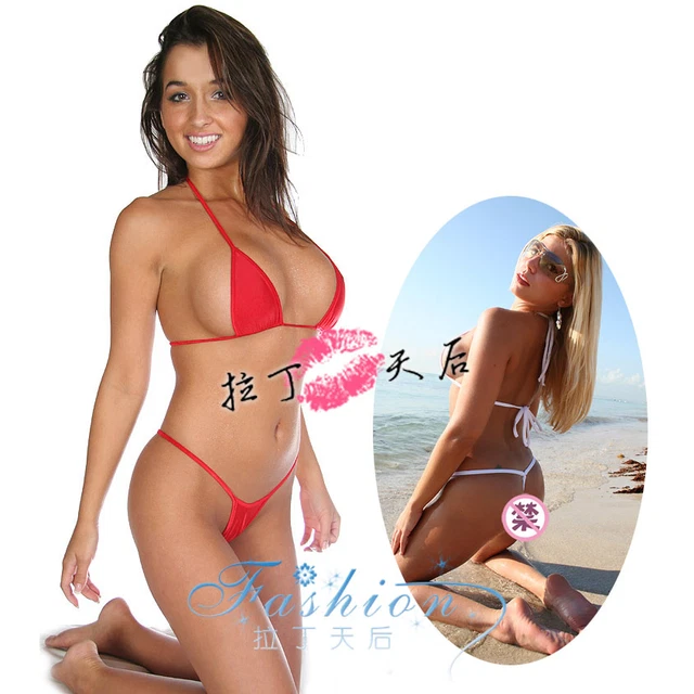 MICRO MINI MAILLOT Bain Xs S M 36 38 40 Transparent Femme Bikini