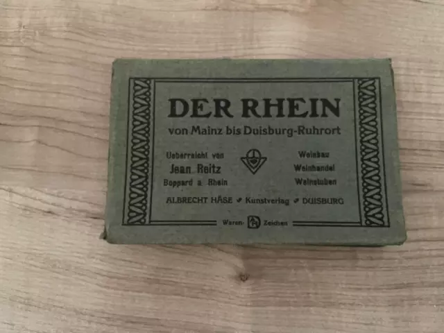 Leporello Sammlung  Der Rhein von Mainz bis Duisburg Ruhrort 20  Postkarten