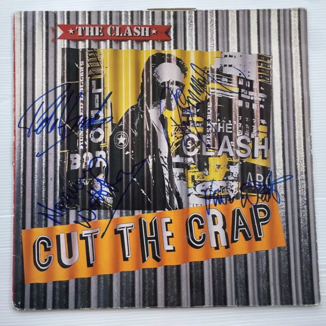 Signed Paul Simonon Vince White Howard Watt-Roy The Clash Cut The Crap Vinyl