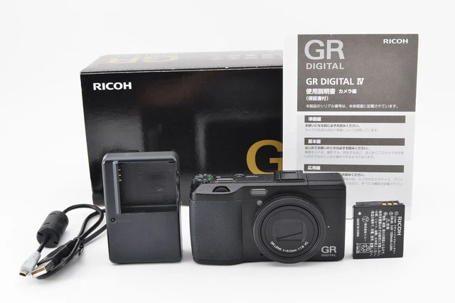 [ Top MINT w/Box ] RICOH GR DIGITAL IV 10.4 MP black Camera From JAPAN