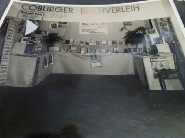 alte Fotos Coburg, Coburger Buchverleih E. Zapf + Briefmarken Ausstellung 1936