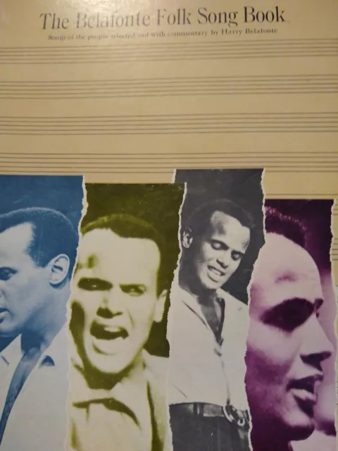 HARRY BELAFONTE Folk  Songbook 1962 Piano Vocal Chord Names Guitar 22 Songs