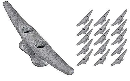 QPURO Dock Cleat 6 Inch - Hot Dipped Galvanized Cast Iron Boat Cleats Rope Cl...