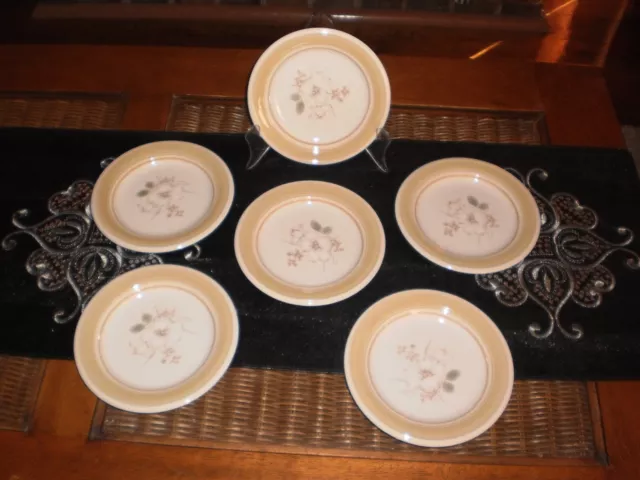 Set Of 6 Vintage Japanese Impressions Country Day  Bread & Butter Plates