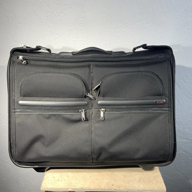 Preowned Tumi Alpha Black 2 Wheeled Carry-On Rolling Garment Bag 22033D4  TUMI