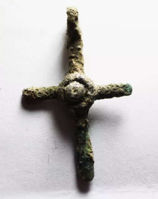 Zurqieh - Ad8704- Ancient Byzantine. Jordan. Bronze Cross. 800 - 1000 A.d