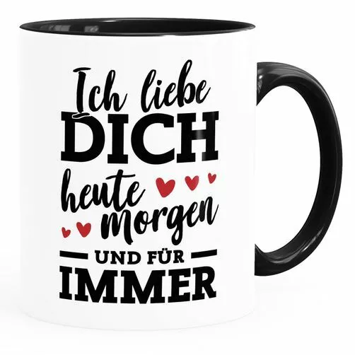 Kaffee-Tasse Ich liebe dich heute morgen und für immer Geschenk Valentinstag