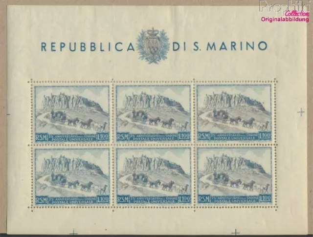 Briefmarken San Marino 1949 Mi 438Klb Kleinbogen (kompl.Ausg.) postfrisch (93052