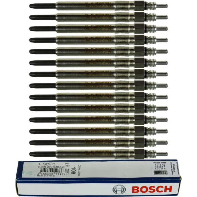 14X Original BOSCH Bougies de Préchauffage 0 250 202