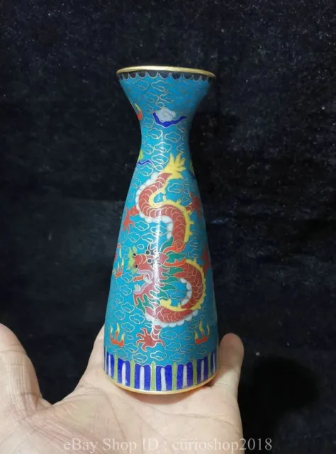 5.6 " Ancient China Cloisonne enamel Dynasty Dragon Pattern Wine Pot Flagon