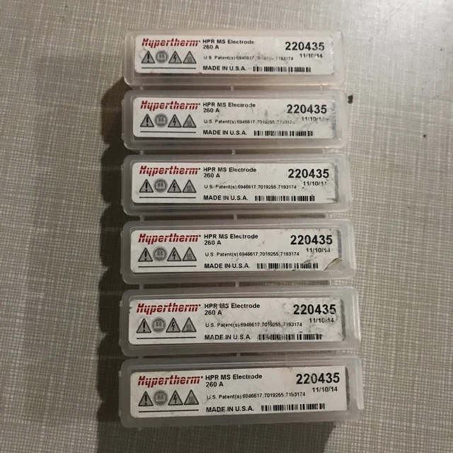 Lot of 6-HYPERTHERM 220435 260A MS Electrode 🇺🇸