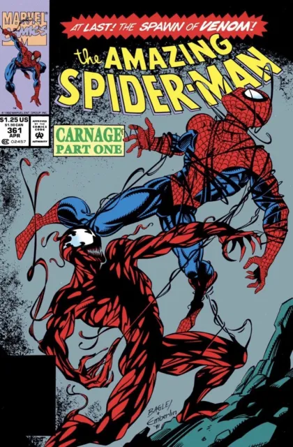 The Amazing Spider-Man #361 Cover Marvel Comics Art Print