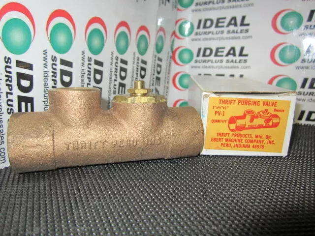 Thrift PV-1 Bronze Purging Valve 1 x 1/2 x 1 Inch - NEW IN BOX