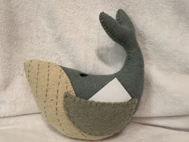 Tooth Fairy Pillow Wool Whale Creative Co-Op