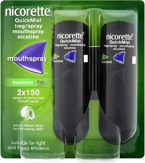 Nicorette Quickmist menta fresca 1 mg spray per bocca 2x150 nuovo