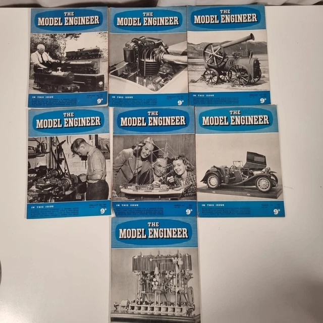 VINTAGE MODEL ENGINEER Magazine 1954 Vol 110 Nos 2750-2756 Feb-Mar ...