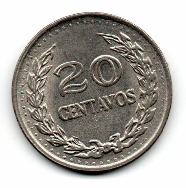Colombia 1971, Francisco de Paula Santander facing right, 20 Cents. accept offer
