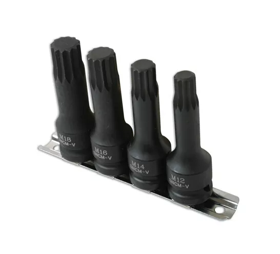 Laser 4392 4 Piece Spline Bit Set