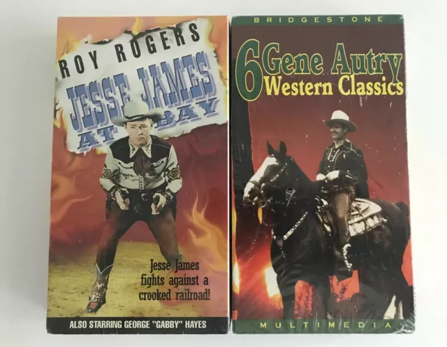 ROY ROGERS JESSIE James at Bay Gene Autry Western Classics VHS 2 Lot ...