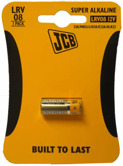 JCB MN21 A23 12V Alkaline Batteries 23A LRV08 K23A E23A V23GA 12 Volt x 1