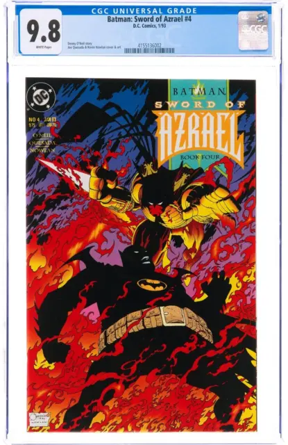 Batman Sword of Azrael #4 CGC 9.8 White Pages 1993 DC Comics