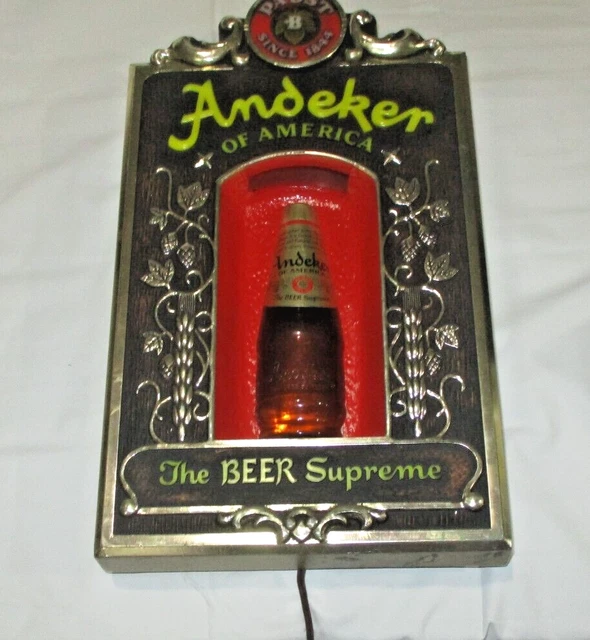 Vintage Pabst Andeker of America Lighted Beer Sign