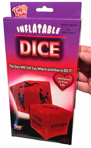 INFLATABLE LOVE DICE Adult Party Game Positions Joke Wedding Gag Gift Blow Up