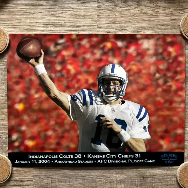 2004 Indianapolis Colts Peyton Manning Playoff Poster Chiefs 2004 Indianapolis Colts Peyton Manning Playoff Poster Chiefs