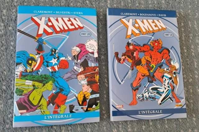 Lot  de 2 INTEGRALES de X-MEN 1987 tomes 1 et 2 - MARVEL / PANINI tous EO