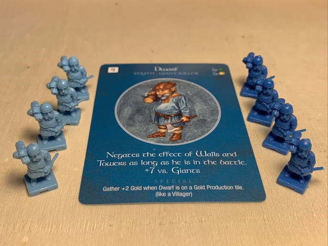 DWARF 8 Tokens and Battle Card for AGE OF MYTHOLOGY Game NORSE Parts