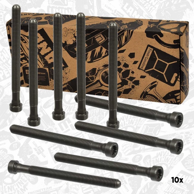Jeu De 14 Boulons De Culasse Ajusa 81012300 – M12 X 146,5 Mm – Pour BMW, Land Rover, Opel Diesel (M57, M51, Etc.)
