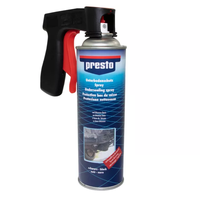 Protection de Soubassement Impact de Pierres Spray Noir Presto 306017 500ml Avec