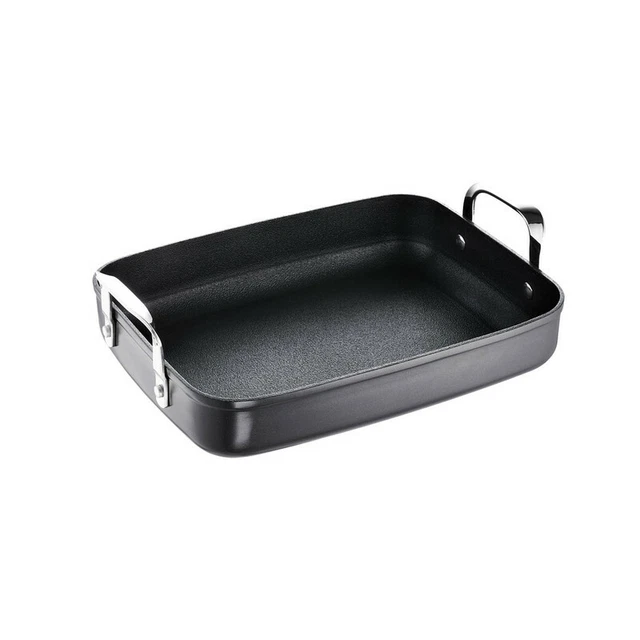 Schulte-Ufer Bratreine Globus i, Vierkant Bräter, Aluminium, Schwarz, 33 x 24 cm