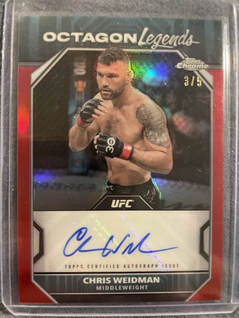 Octagonal Legend CHRIS WEIDMAN/5 2024 Topps Cromato Ufc Octagon Legends Auto #Ola-Cwe ...