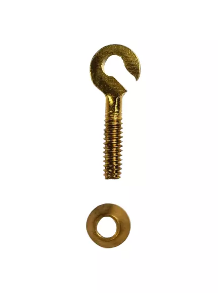 Vienna Brass Clock Regulator Weight Hook Screw & Washer