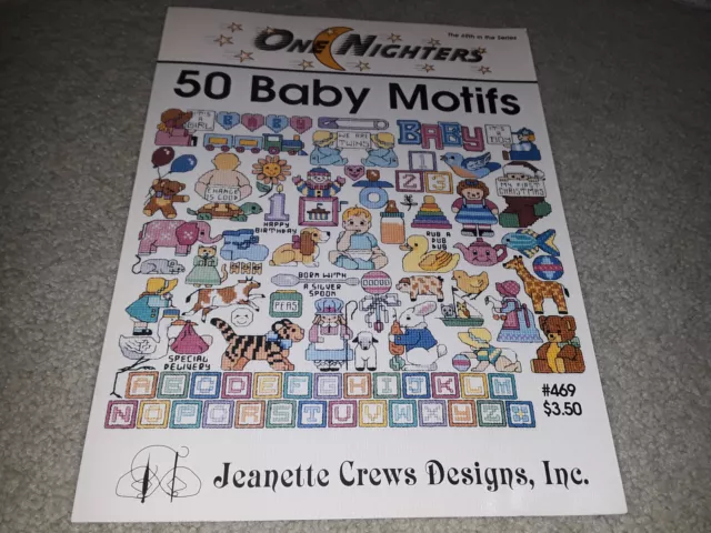 New One Nighters "50 Baby Motifs" Cross Stitch Leaflet