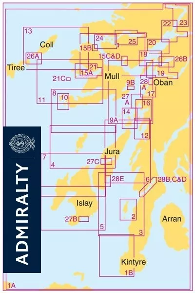 Admiralty Small Craft Leisure Charts 5611 | West Coast of Scotland