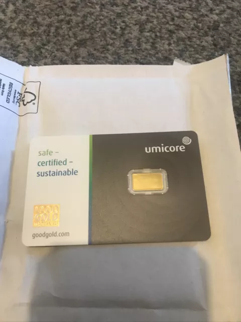 Umicore 1 Gram Gold Bar 3