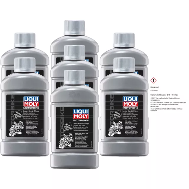 7x LIQUI MOLY Moto Cuir Break Entretien Moto Soin Cuir 250 ML