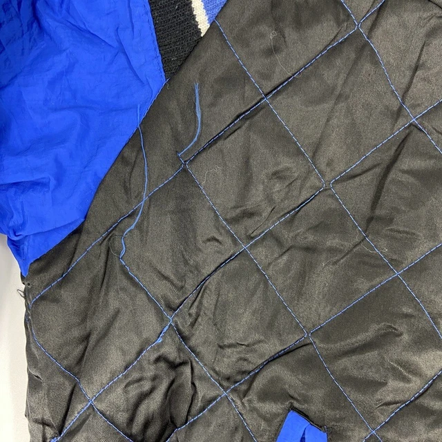Toronto Maple Leafs Jacket Mens Medium Black Blue NHL Hockey Quilted Coat 3